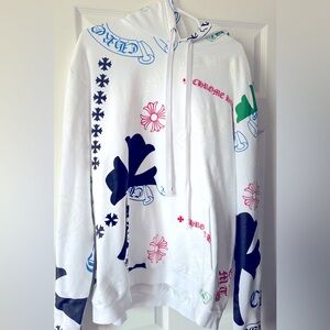 Chrome Hearts White Multicolor Stencil Hoodie